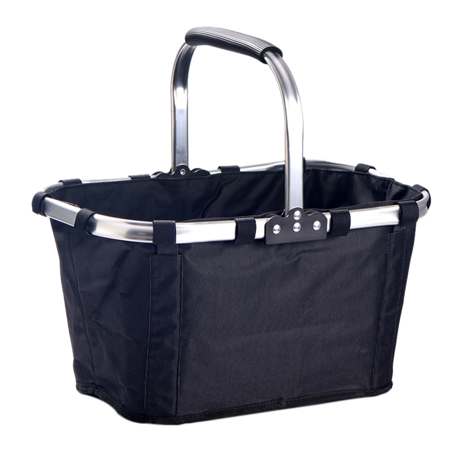 Foldable Portable Shopping Basket Space Saving Large Storage Kitchen Outdoor Picnic Camping Aluminum Frame Reusable Grocery | Дом и сад