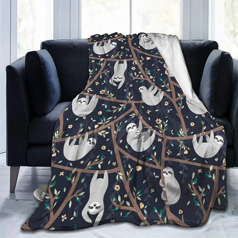 

Sloths In Tree Navajo Cubre Throw Blanket 3D Print Sherpa Super Comfortable Nordic Manta Sonic Nлед-покрывало