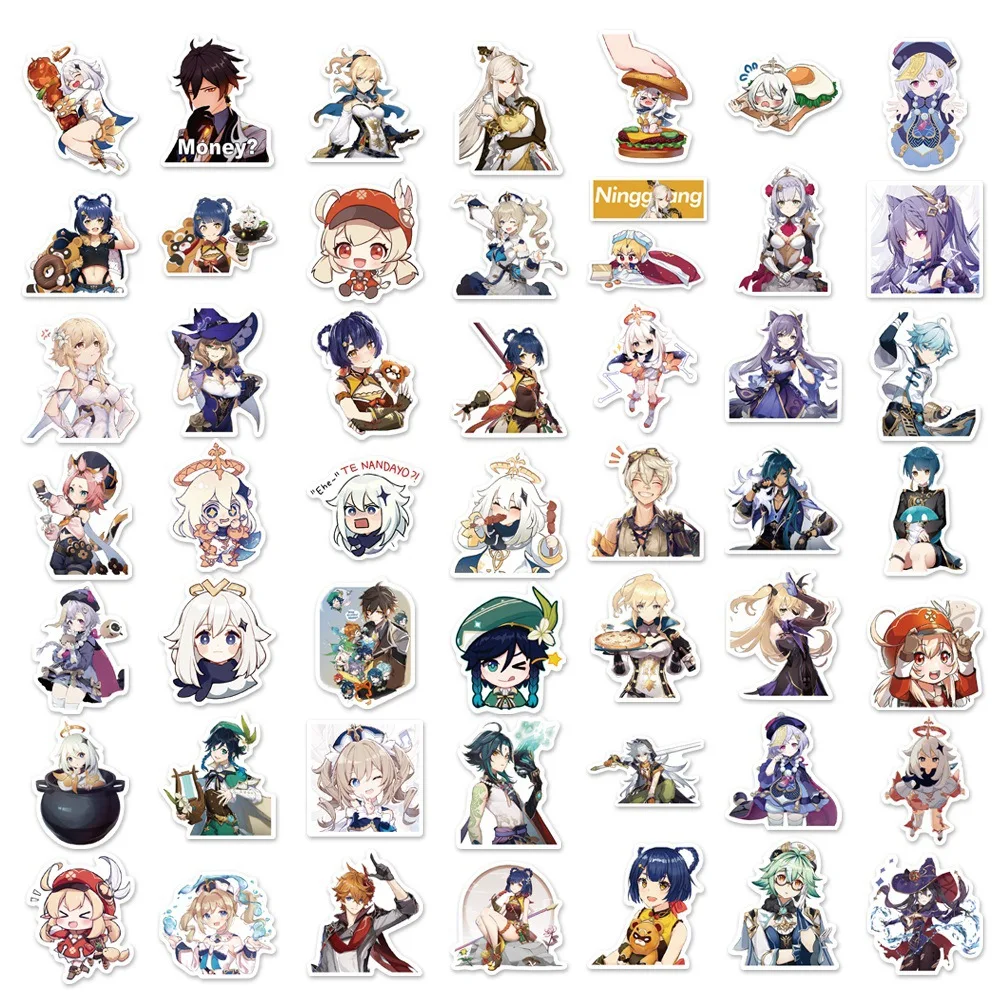 

10/30/50pcs Game Genshin Impact Stickers Suitcase Laptop Motorcycle Bicycle Skateboard Luggage Sticker Waterproof Decal Kid Gift