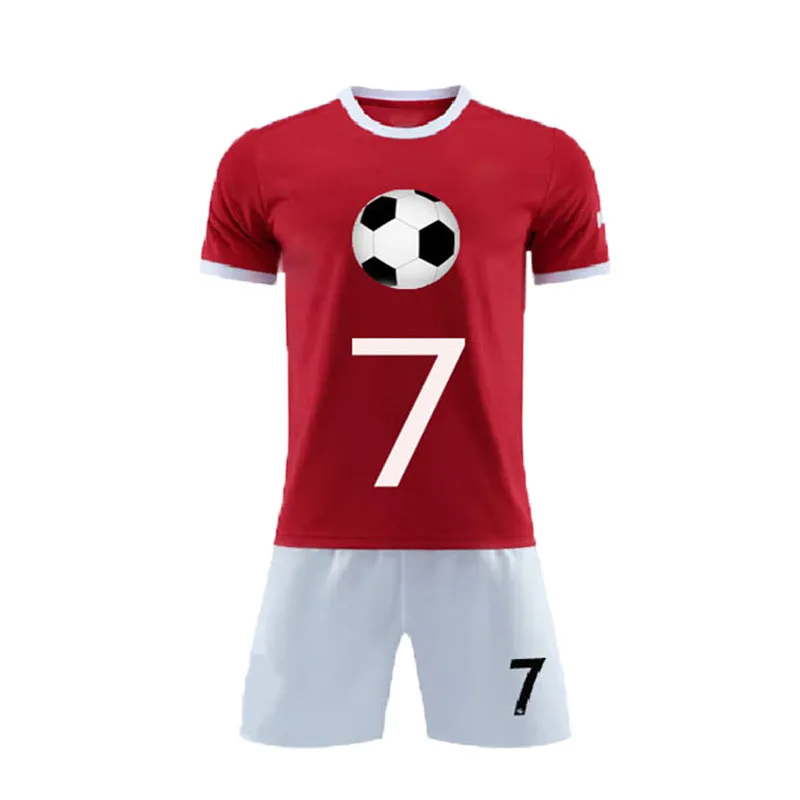 

Summer Outdoor Men Sweatshirts Suit 3D Printing Football Lucky Number 7 Engraved Casual O-neck T-shirt + Shorts Tracksuit