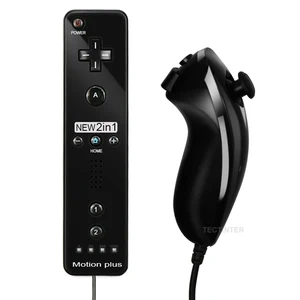 Новый беспроводной пульт дистанционного управления 2 в 1 для Nintendo Wii с Motion Plus Bluetooth пульт для Nintendo Wii геймпад