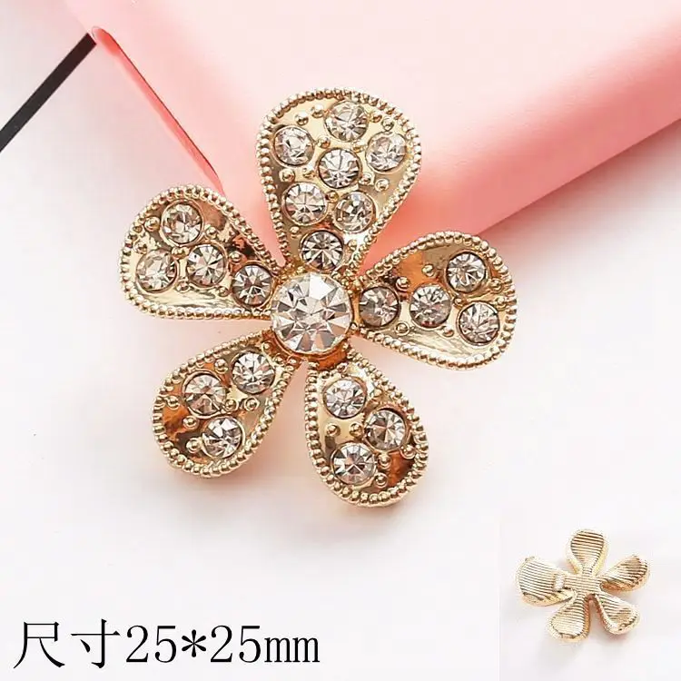Снежинка счастливый цветок Роза эмаль винтажные плоские стразы украшения 4 шт