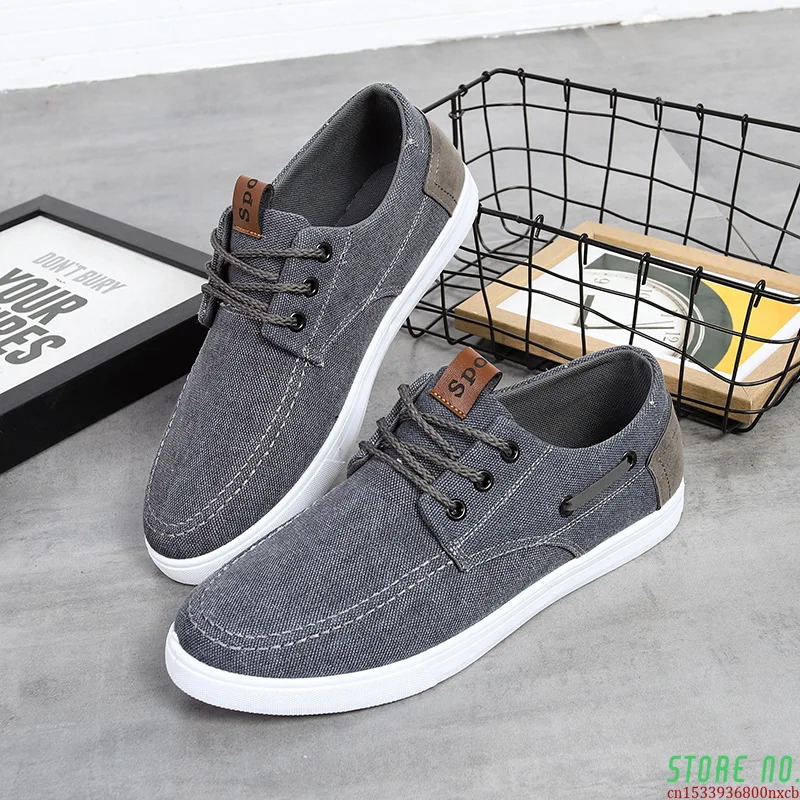 

2019 Fashion mens casual shoes Outdoor Canvas Casual Lace-Up Shoes Lazy Shoes Breathable Sneakers chaussures homme ry78