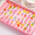 36 шт.лот Детские Мультяшные кольца в виде конфет, цветов, животных, банта, набор колец, смешанные кольца на палец, детские игрушки для девочек