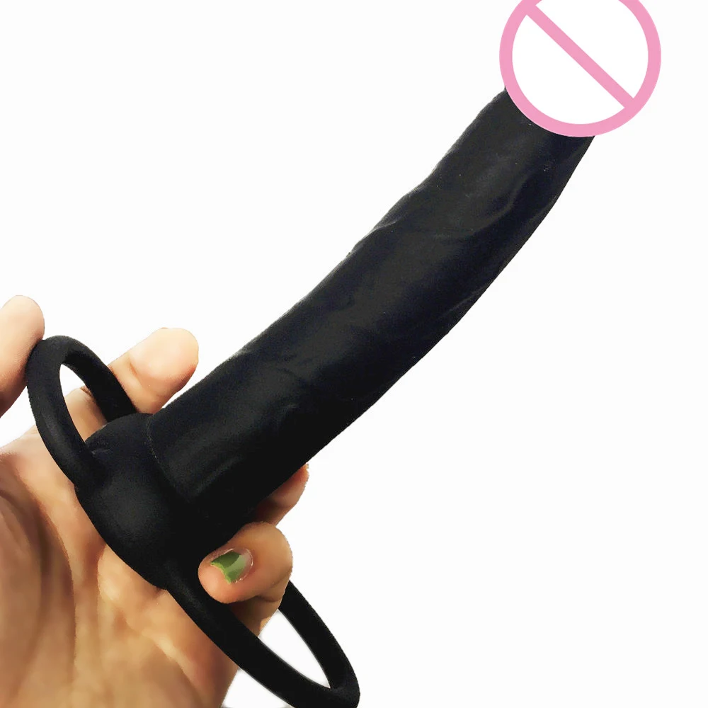 Fantasy 5 дюймов двойное промбер проникающее ремешок на любовь всадник силиконовый