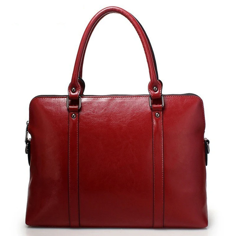 Портфель женский из натуральной кожи сумка-тоут для ноутбука в деловом стиле