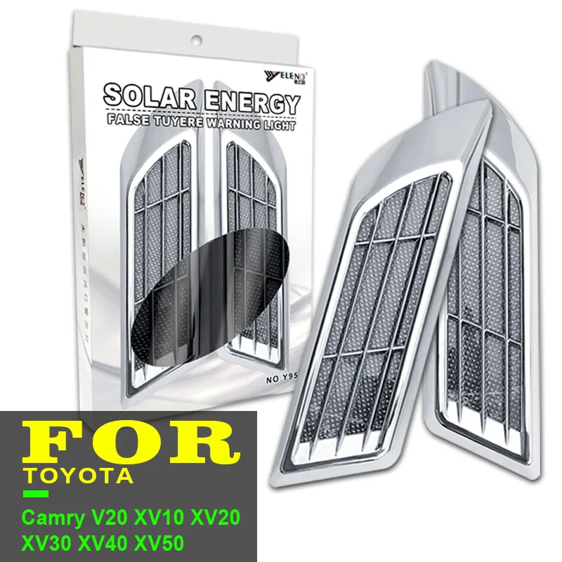 

2pcs Car Solar Light Car LED Lights Auto Lamps Auto Goods for TOYOTA Accessories Camry V20 XV10 XV20 XV30 XV40 XV50 Corolla Chr
