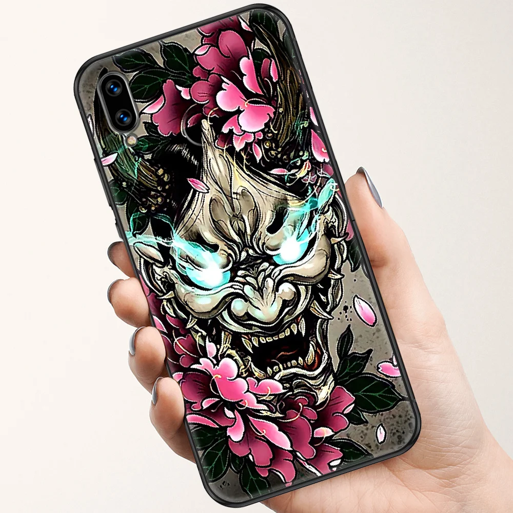 Чехол для телефона с японской Самурайской маской Hannya Huawei Honor 6A 7A 7C 8A 8X 8 9 9X 10 10i 20 Lite