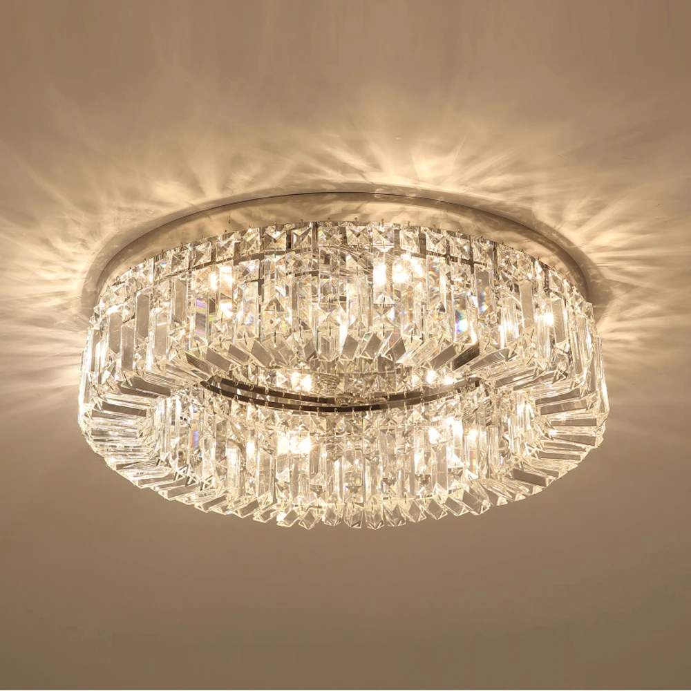 Круглый Роскошная обувь с украшением в виде кристаллов Потолочная люстра