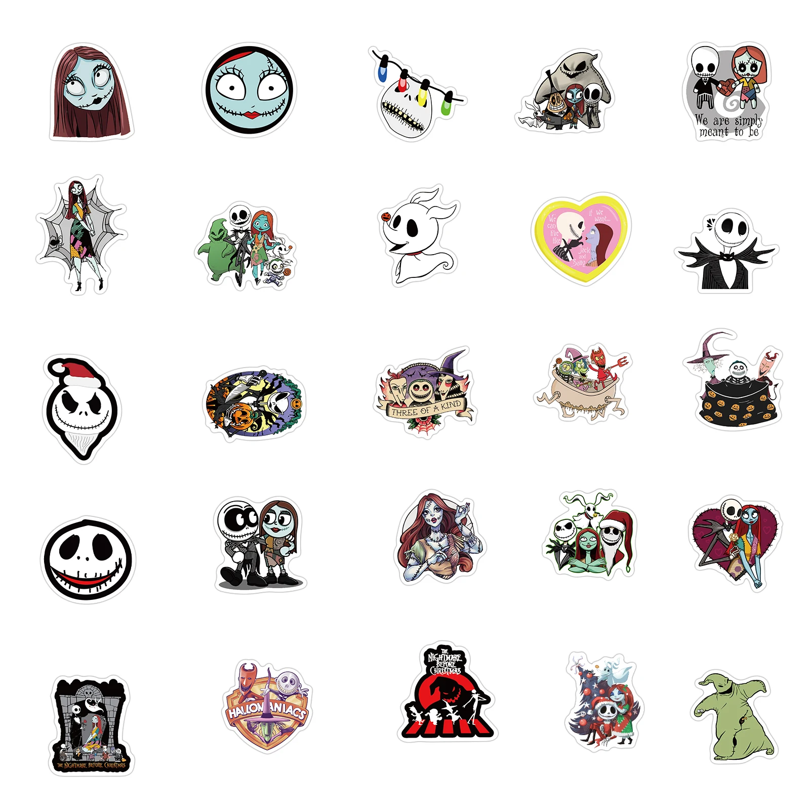 Pegatinas de grafiti extra&iacute;bles impermeables con tem&aacute;tica de noche de Halloween, para novia y navidad, zombie, maleta, 10/50/100 uds.-3