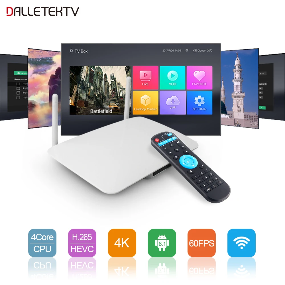 Q1404 Android 8 1 Smart TV Box RAM 1G ROM 8G телеприставка медиаплеер Full 1080P Поддержка DLNA 3D