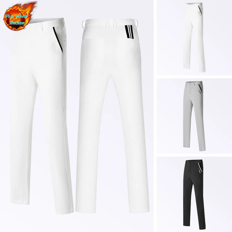 

Autumn Winter Plus Velvet Golf Trousers Men's Casual Pants Quick-drying Non-iron Stretch Outdoor GOLF Training Sports Men's Pant