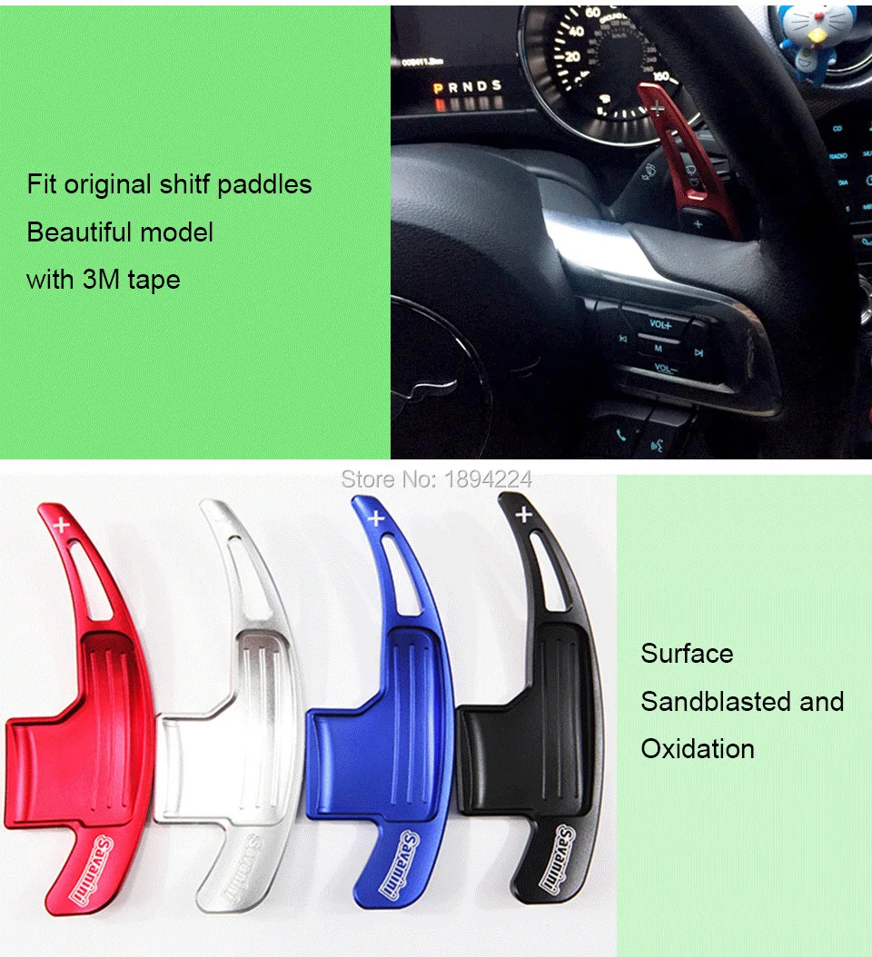 2 шт. Высокое качество Алюминиевый автомобиль рулевое колесо сдвиг Paddle Shifter расширение для Ford Mustang-20108
