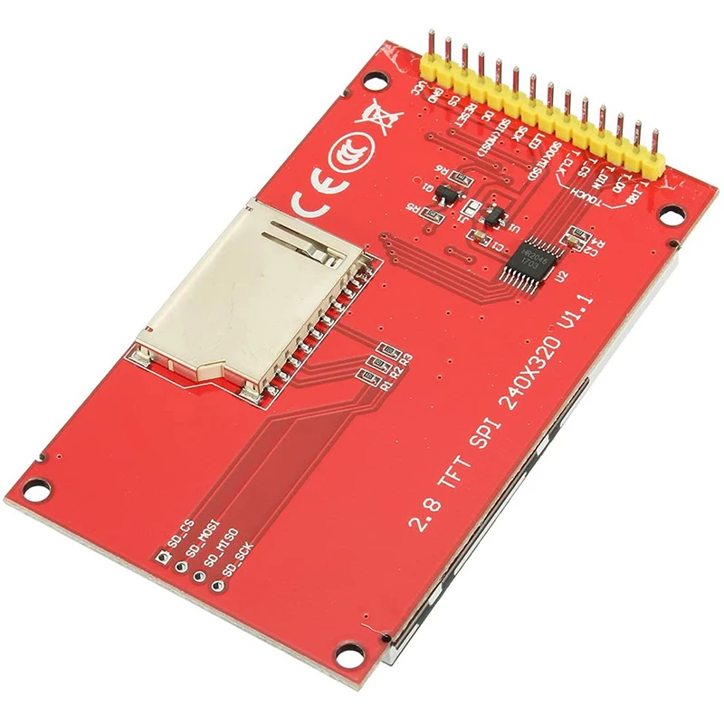 Модуль последовательного порта ЖК-дисплея 2 8 дюйма 240x320 SPI TFT с PCB адаптером ILI9341 5