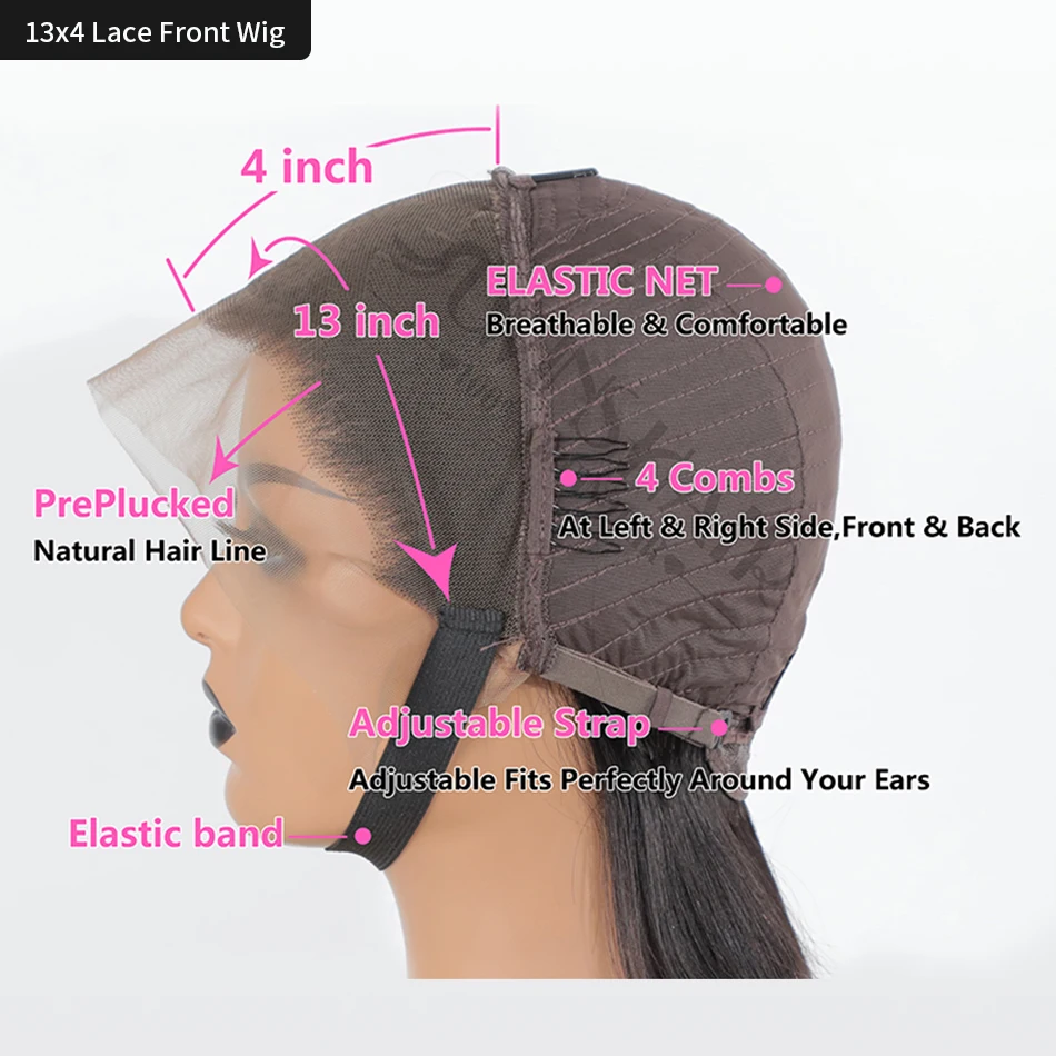 Парики из натуральных человеческих волос 28 Дюймов 30 дюймов 13x 4 | Шиньоны и парики