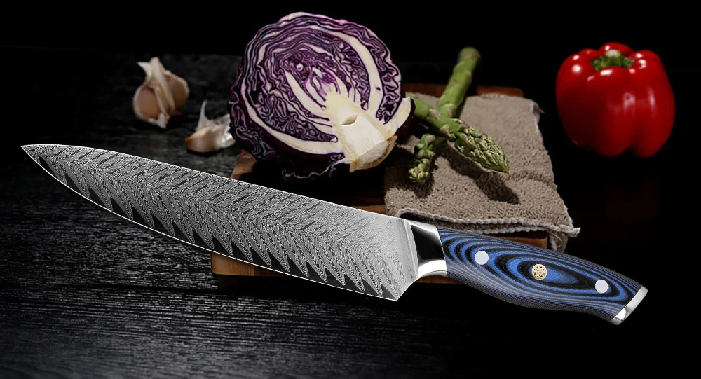 XITUO дамасский поварской нож VG10 острый японский Sankotu Кливер Boning Gyuto нож для очистки овощей инструмент для приготовления пищи высококлассная ручка