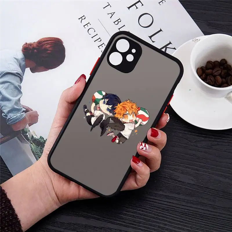

Haikyuu Hinata attacks Anime Phone Cases matte transparent For iphone 7 8 11 12 plus mini x xs xr pro max cover