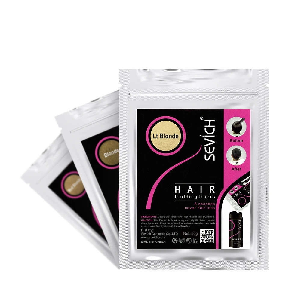 Hair Fibers 10 Color Keratin Hair Building Fiber Powder Instant Hair Growth Fiber Refill 50g Hair Care Product