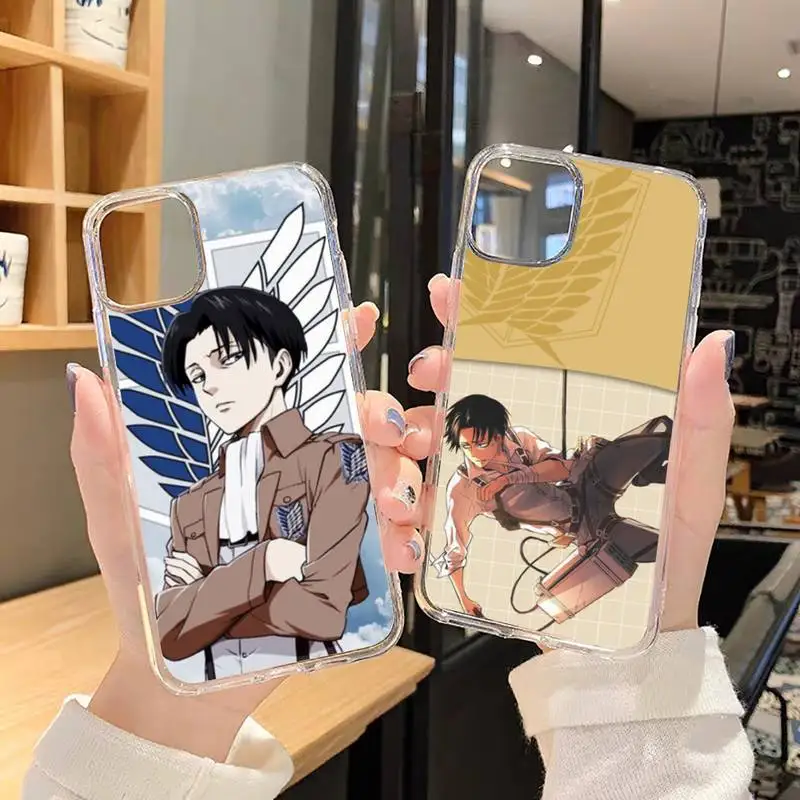 

Attack on Titan Phone Case Transparent for iPhone 6 7 8 11 12 s mini pro X XS XR MAX Plus SE Clear mobile bag Shell Cover Coque