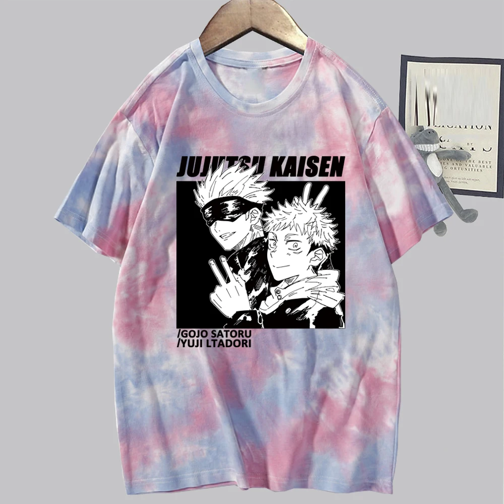 

Japanese Harajuku T-shirt Loose Summer Short Sleeve Casual Top Cartoon Print Jujutsu Kaisen T-shirt Unisex