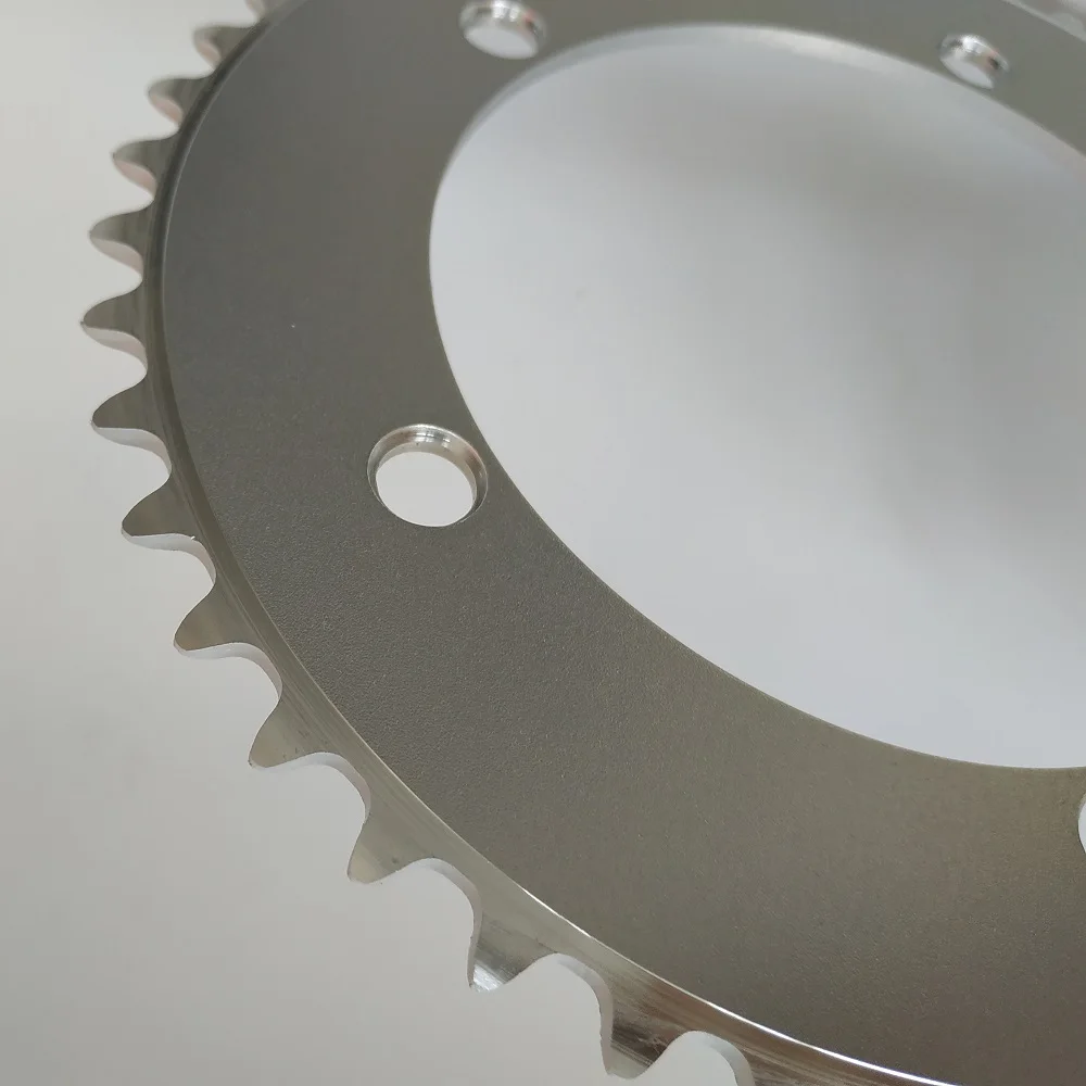 TRUYOU фиксированное зубчатое кольцо цепи 44T 46T 48T 50T 52T 53T Fixie Дорожный трек велосипедная цепь односкоростная 130 мм BCD серебряная цепь