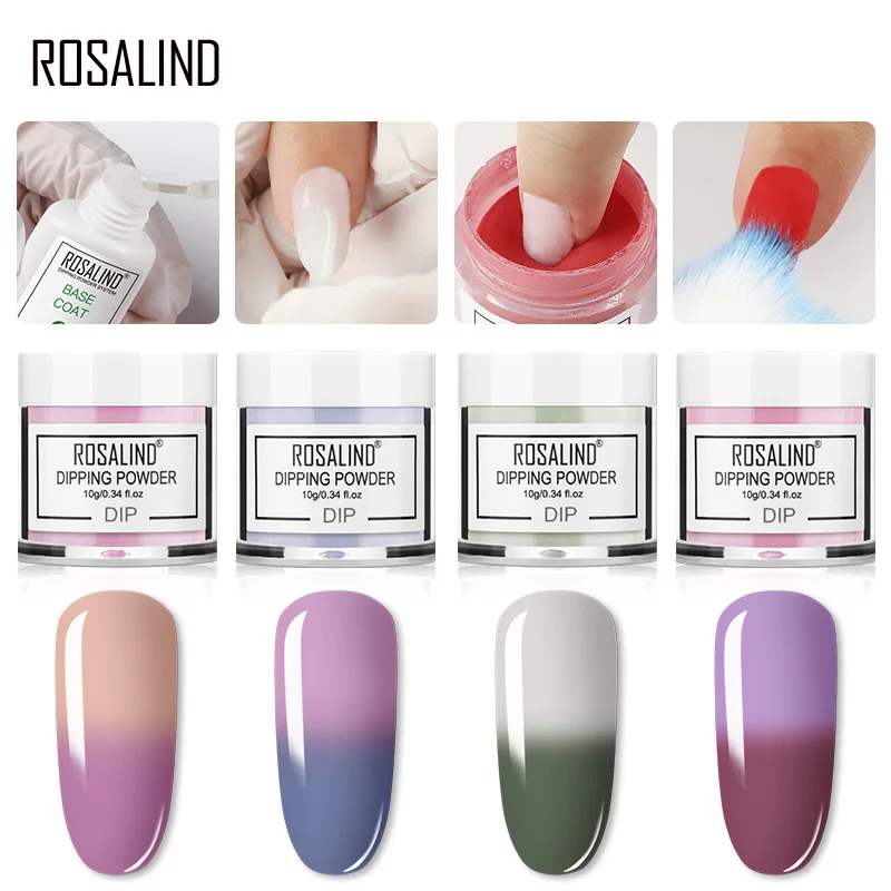 ROSALIND Dip порошок для акрилового искусства термальное изменение температуры