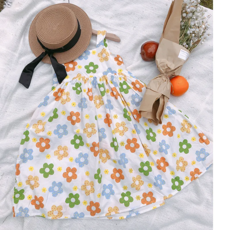 

Pudcoco Newborn Baby Girl Clothes Princess Dress Colorful Polka Dot Print Sleeveless Backless A-Line Dress For Baby Girl