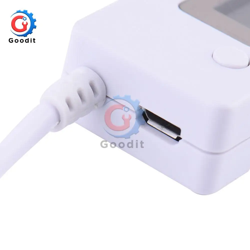 KCX 017 с белым шлейфом Амперметр ЖК дисплей мини USB Напряжение ток емкость монитор