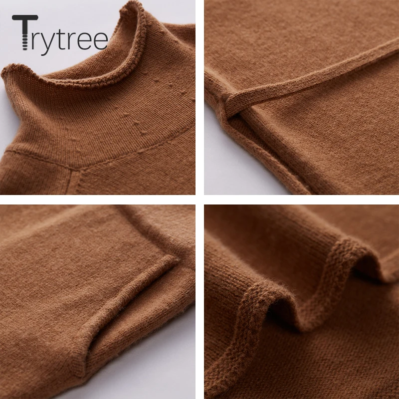 Осенне зимний комплект из двух предметов Trytree повседневный трикотажный топ с