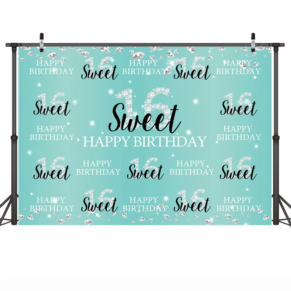 Фон для фотосъемки с надписью Happy 16th | Электроника