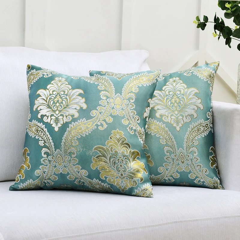 

European Style Golden Royal Jacquard Cushion Luxury Throw Decoration Home Sofa cushions