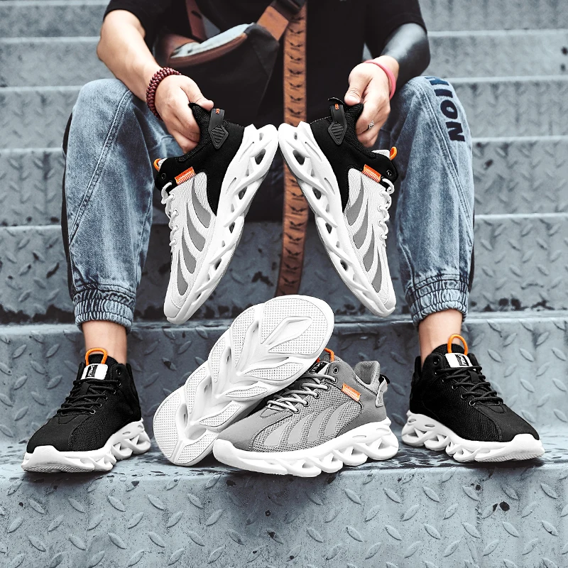 

New Mesh Men Sneakers Casual Shoes Lac-up Lightweight Comfortable Breathable Couple Walking Sneakers Zapatillas Hombre