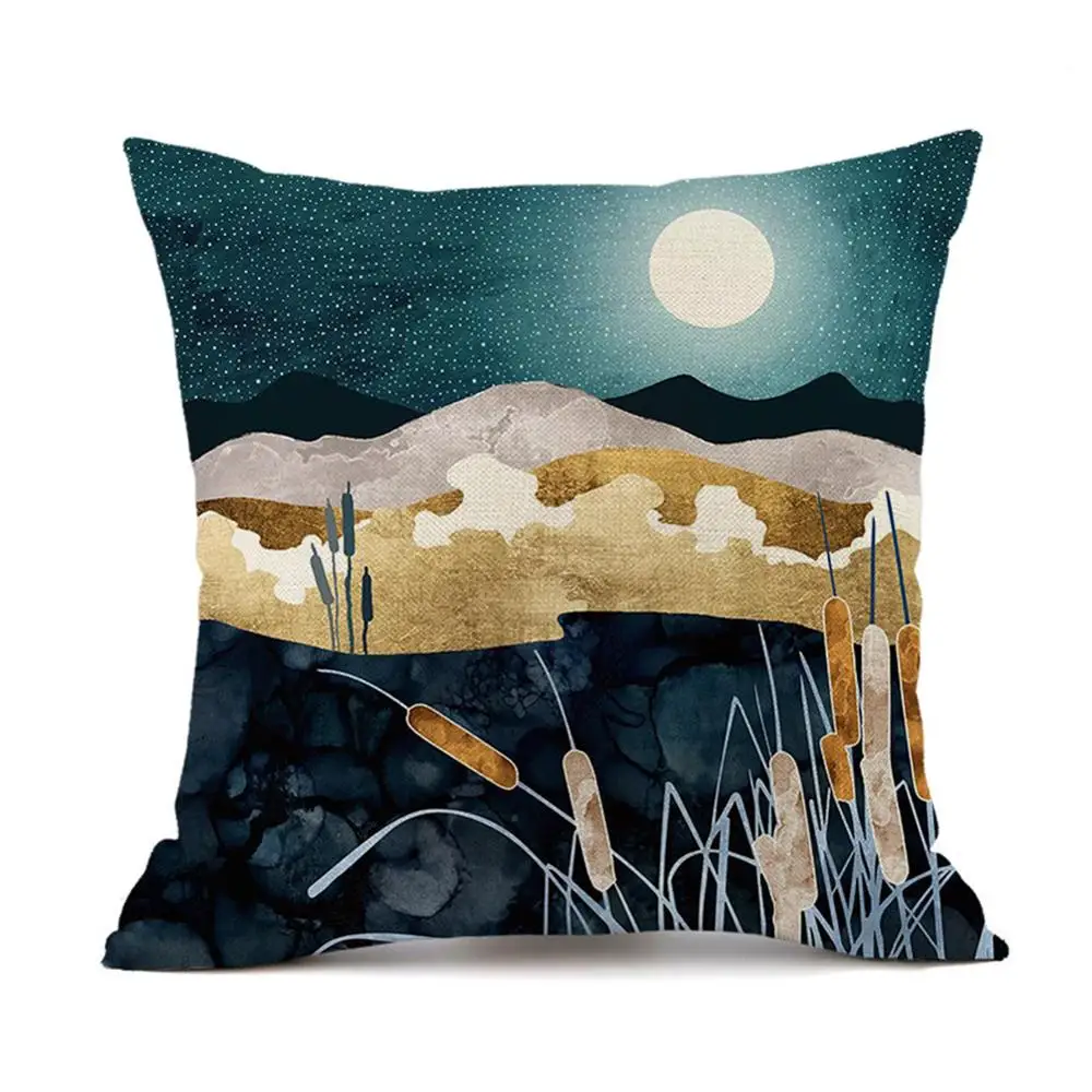 Декоративный льняной чехол для подушки современный диванной домашний декор