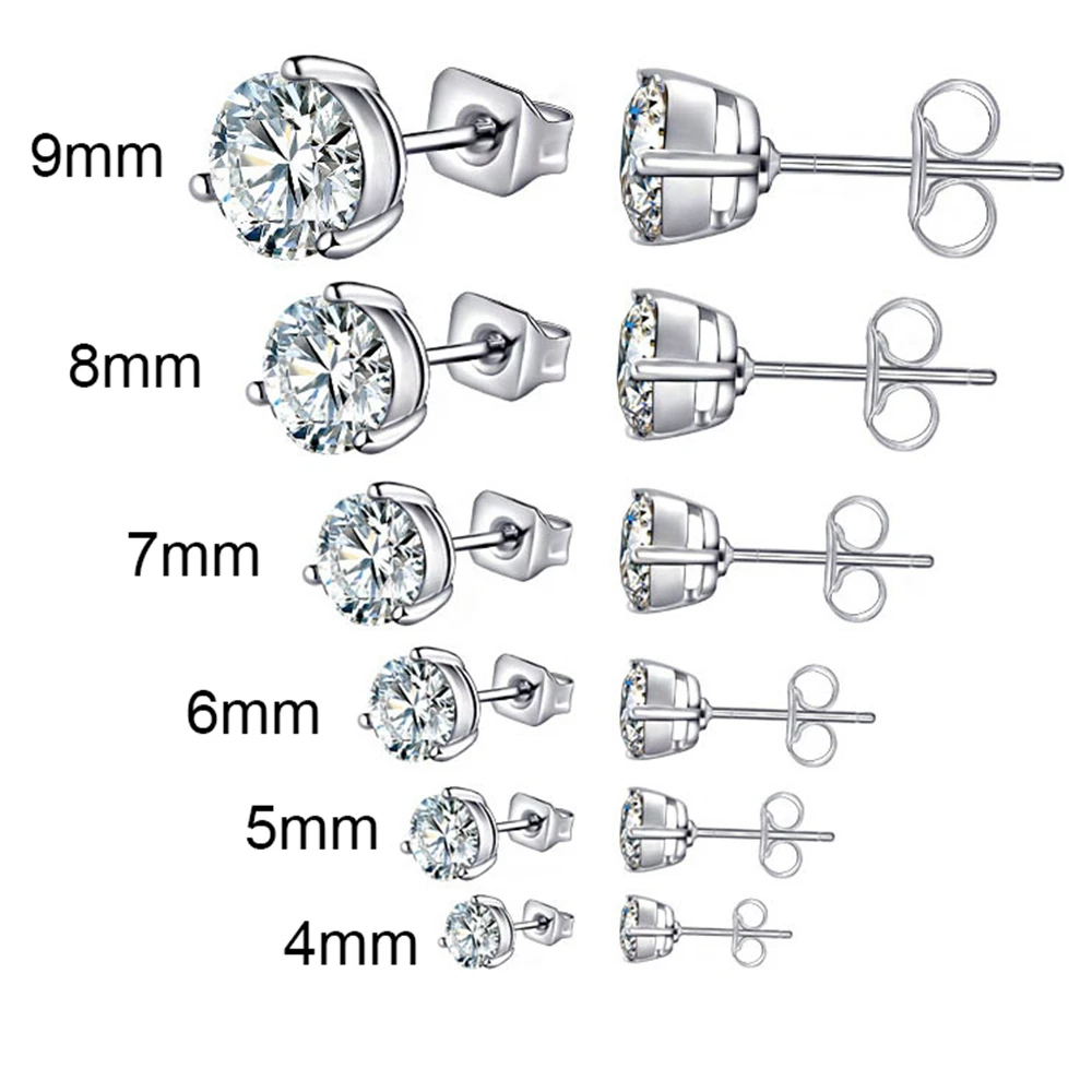 Свадебные серьги Fashion Wedding Round CZ Zircon для женщин и девочек, серебристого цвета, подарок на Рождество, ювелирные аксессуары, оптом.