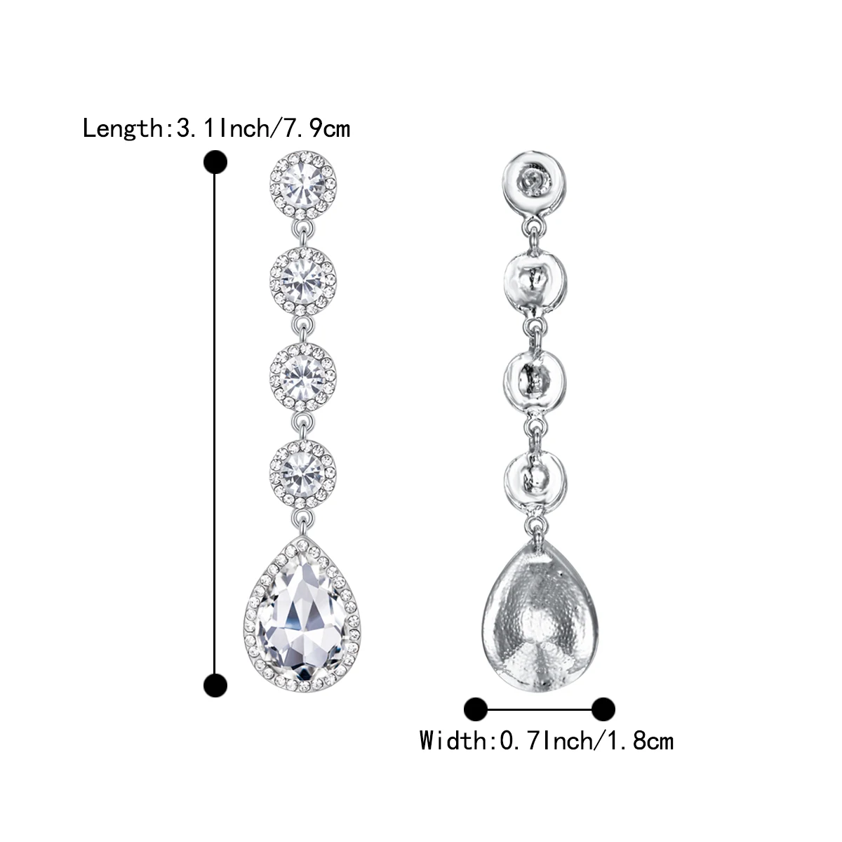 Tuliper КАПЛЕВИДНАЯ подвеска серьги для женщин Boho висячие Ретро стиль кристалл