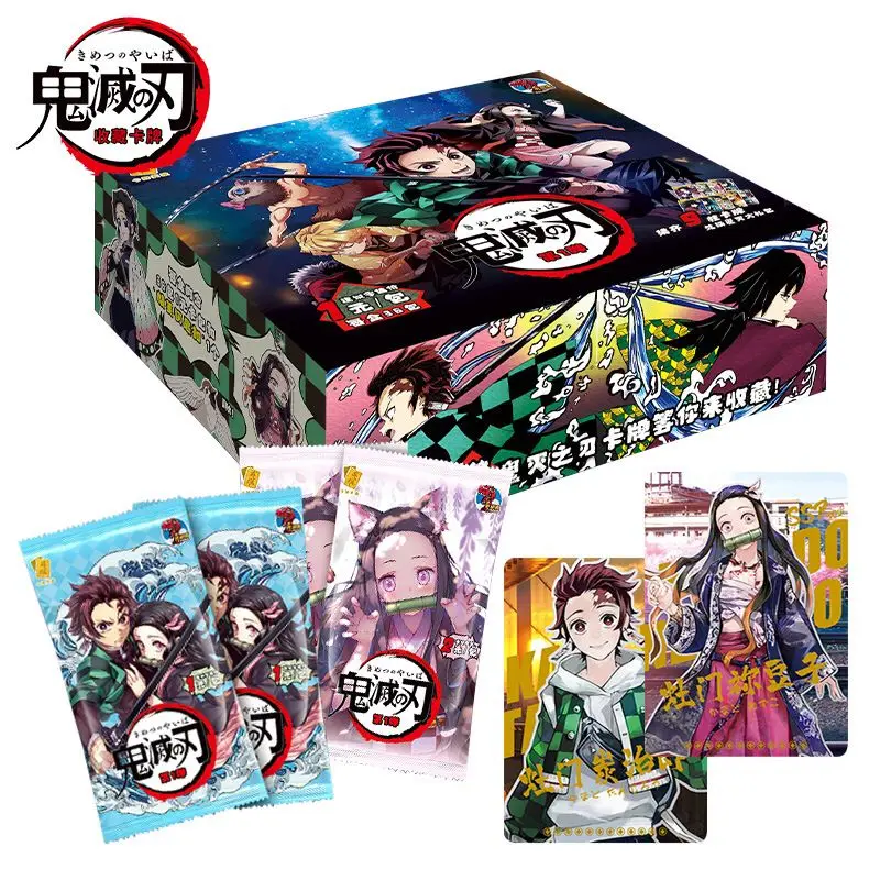 Tarjeta de colecci&oacute;n Demon Slayer 2021 Original, TCG juego de cartas, juguetes de mesa para la familia, regalo de Navidad para ni&ntilde;os-2