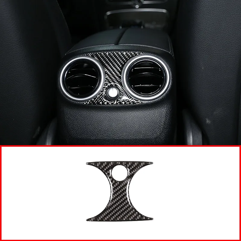 

Real Carbon Fiber Car Rear Row Air Conditioning Vent Stickers For Mercedes Benz C Class W205 C180 C260 C300 GLC X253 2015-2019