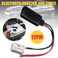 12pin bluetooth compatible module wireless radio stereo aux in aux cable adapter for peugeot 207 307 407 308 for citroen c2 c3