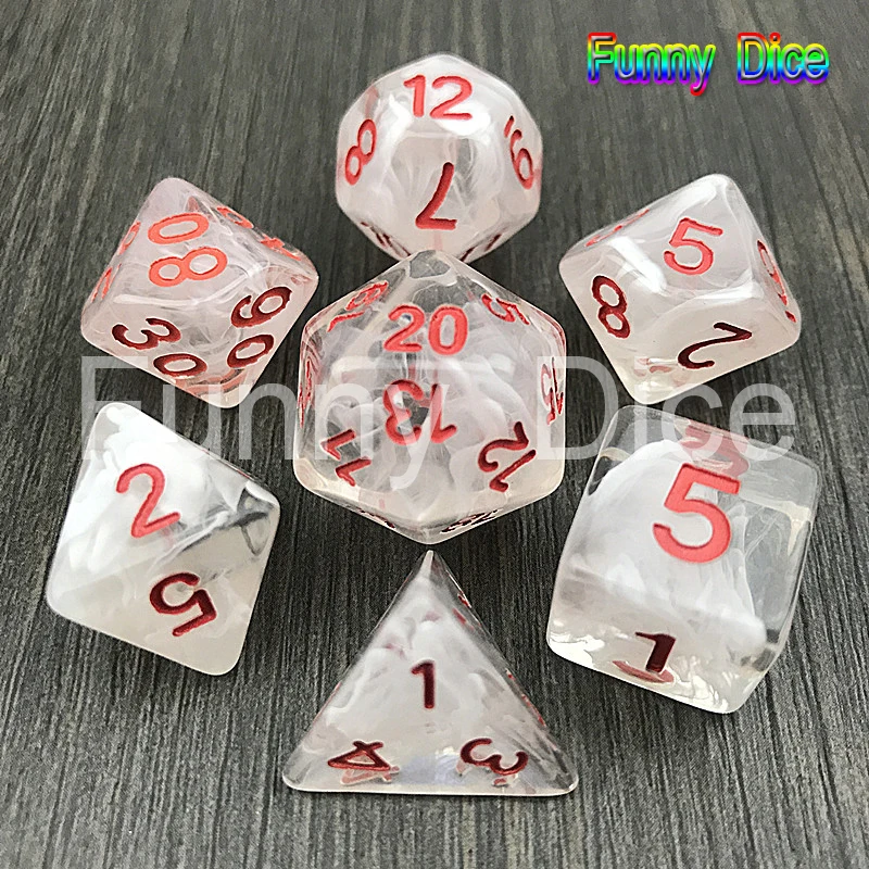 Веселые кости наивысшего качества многогранная Туманность Набор из 7 для игра DnD