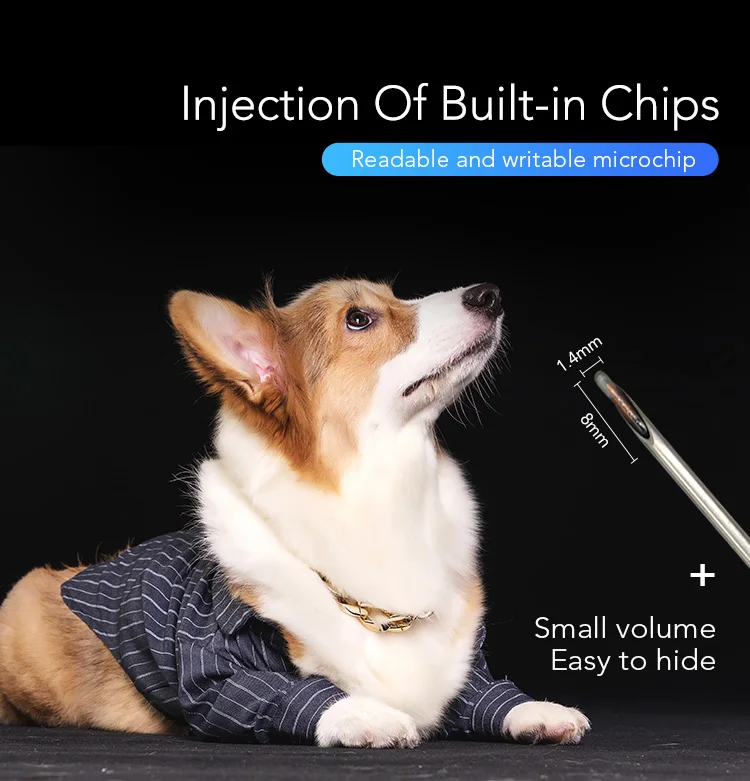 1 4*8 мм микрочип для домашних животных 134 2 кГц шприц с идентификационным чипом RFID