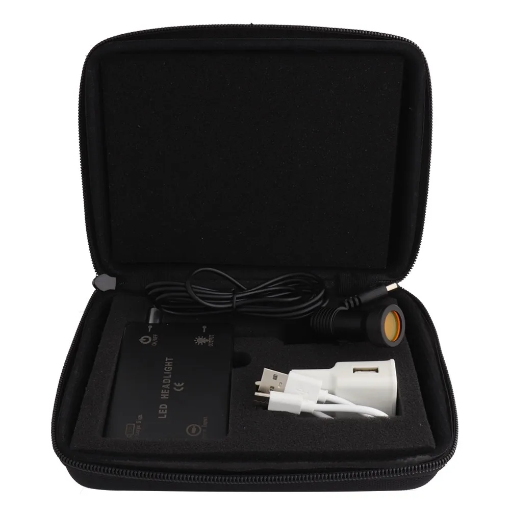 Налобный фонарь спиральный фильтр UBS зарядное устройство удобное для