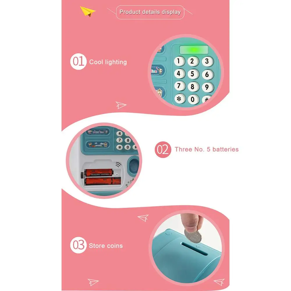 

The Latest Automatic Rolling Cash Children's Toy Simulation Password Fingerprint Sensor Unlocking Puzzle Education Children Gift