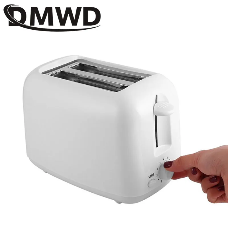 DMWD бытовая электрическая тостов с двумя слотами хлебопечка для выпечки машина