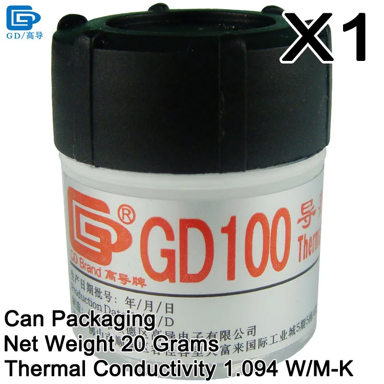 GD100-CN20 1 Piece GD460 GD450 GD100 GD220 GD33 GD66 GD280 GD380 Термальность проводящая силиконовая смазка паста силиконовый пластырь компаунд CN202530 - Цвет лезвия: GD100-CN20 1 Piece