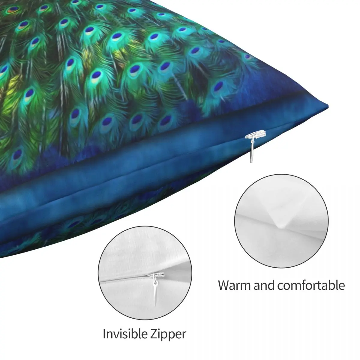 Декоративный Чехол-Подушка на молнии из полиэстера и льна