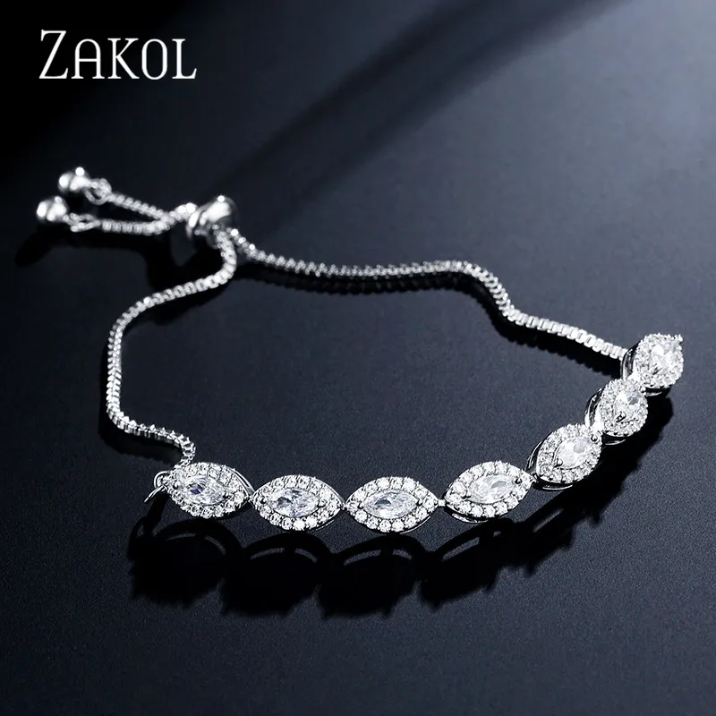 ZAKOL модные высококачественные кубические циркониевые свадебные ювелирные