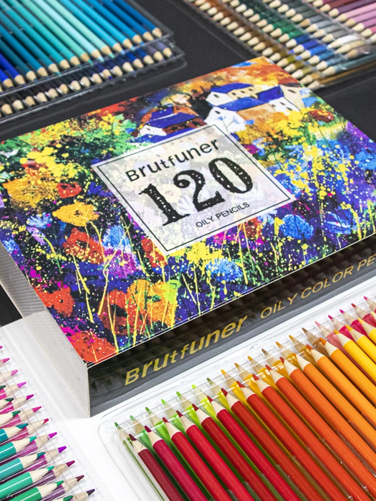 

Brutfuner 48/72/120/150/180 Watercolor Pencil Professional Water-soluble Painting Color Pencil for Students Gifts Art Supplies