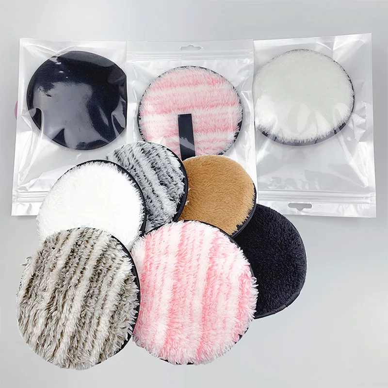 Мягкие волокна макияж губка двухсторонняя ленивая удалить буфами на рукавах для