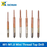 metric thread tap m1 m1 8 ticn coated machine plug tap straight flute hss 6542 mini screw tap drill bit