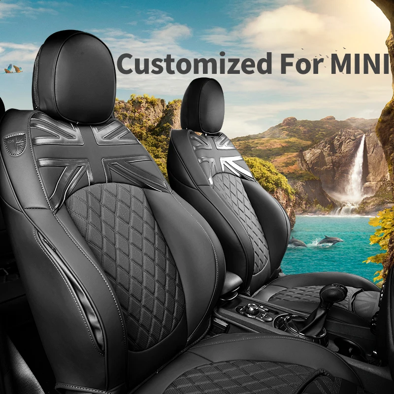 

Car Seat Covers For BMW MINI Cooper F60 COUNTRYMAN Waterproof Leather Auto Seat Protector Car Interior Accessories 2017-2020